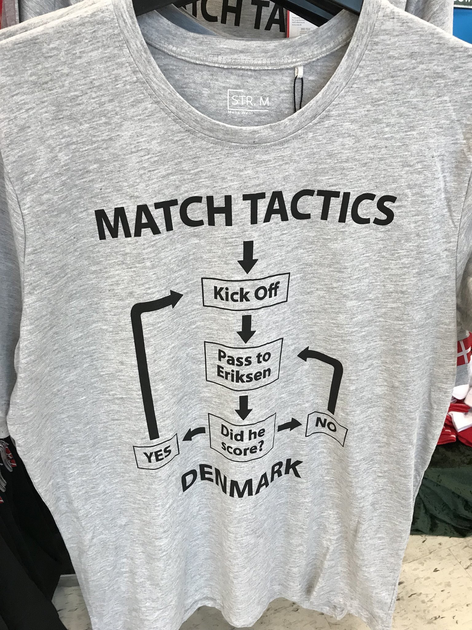 Chiến thuật của Đan Mạch bị lộ vì...áo phông

